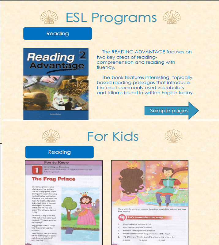 Bản tin CBOA - Sách được sử dụng trong các khóa ESL & Family tại trường