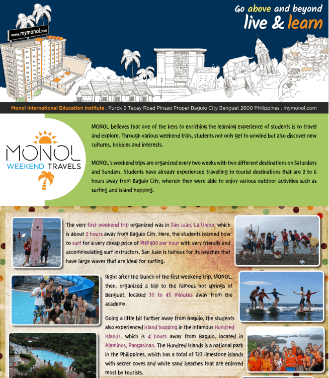 Monol Weekend Travels - Tuần 1 tháng 12/2016