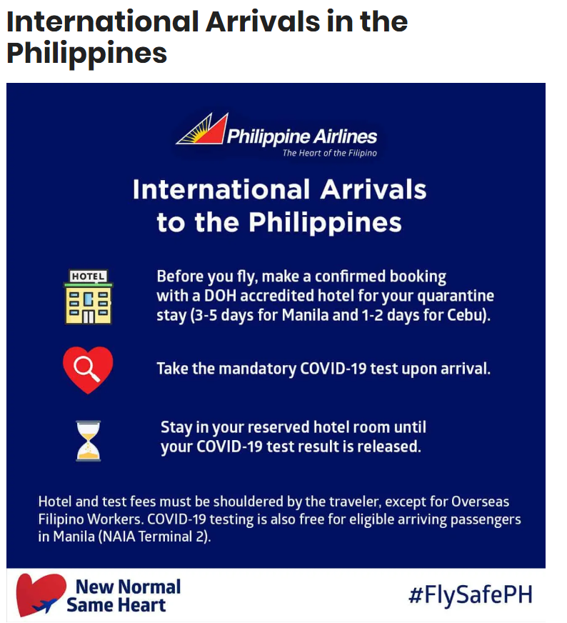 Cập nhật tin tức Covid-19: Hướng dẫn mới cho các chuyến bay quốc tế khởi hành và hạ cánh tại Philippines