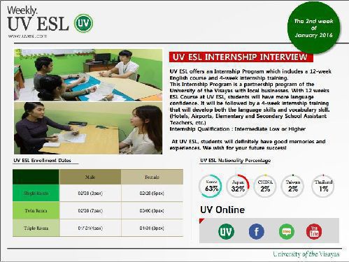Bản tin trường Anh ngữ UVESL tuần 2 - Tháng 1/2016