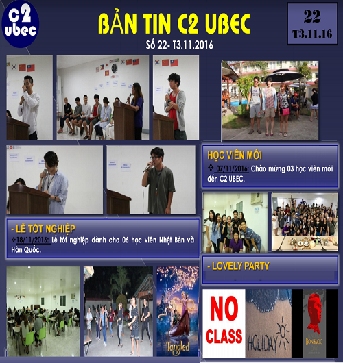 Bản tin C2 UBEC tuần 03 tháng 11 năm 2016