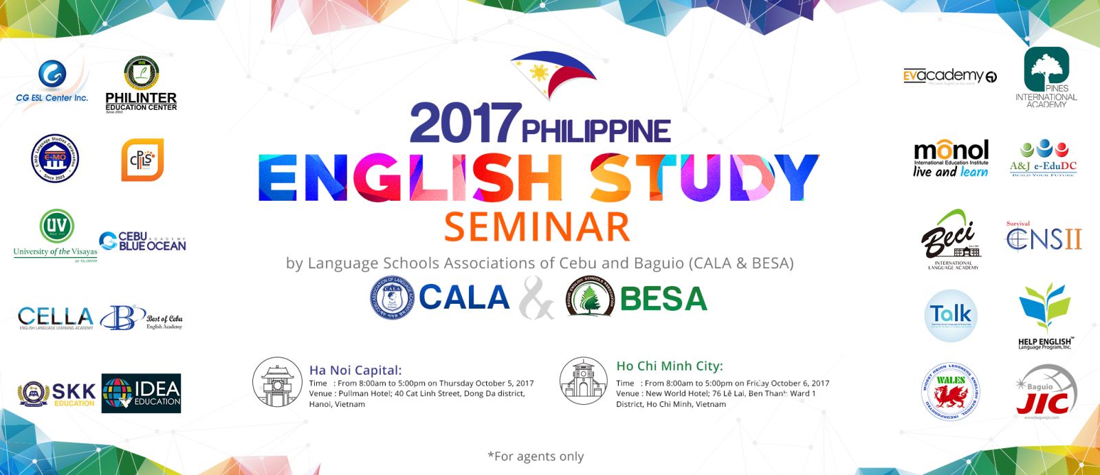 Hiệp hội Besa và Cala phối hợp tổ chức hội thảo du học Philippines tại Việt Nam tháng 10/2017