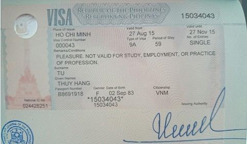 Hướng dẫn điền thông tin xin visa Philippines tại Việt Nam