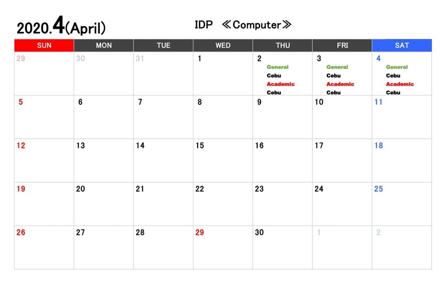 lich-thi-ielts-philippines-2020-thang-4